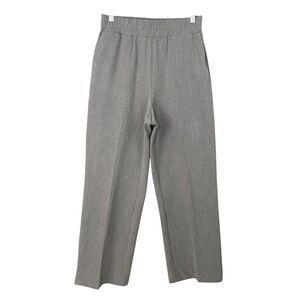 FAVORITE DAUGHTER Wide Leg Trousers Elastic Waist Pockets Grey Size Medium